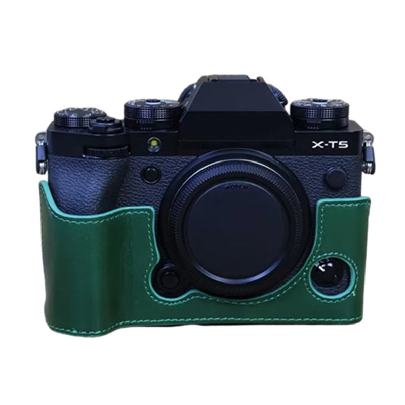 For Fujifilm X-T5 Anti-scratch Genuine Leather Camera Case Battery Opening Design Protective Cover For Fujifilm X-T5 Anti-scratch Genuine Leather Camera Case Battery Opening Design Protective Cover